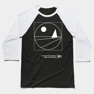 Walk On the Ocean / Minimal Style Graphic Artwork Design Baseball T-Shirt